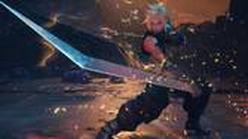 A screenshot from Final Fantasy 7 Rebirth showing a cinematic moment