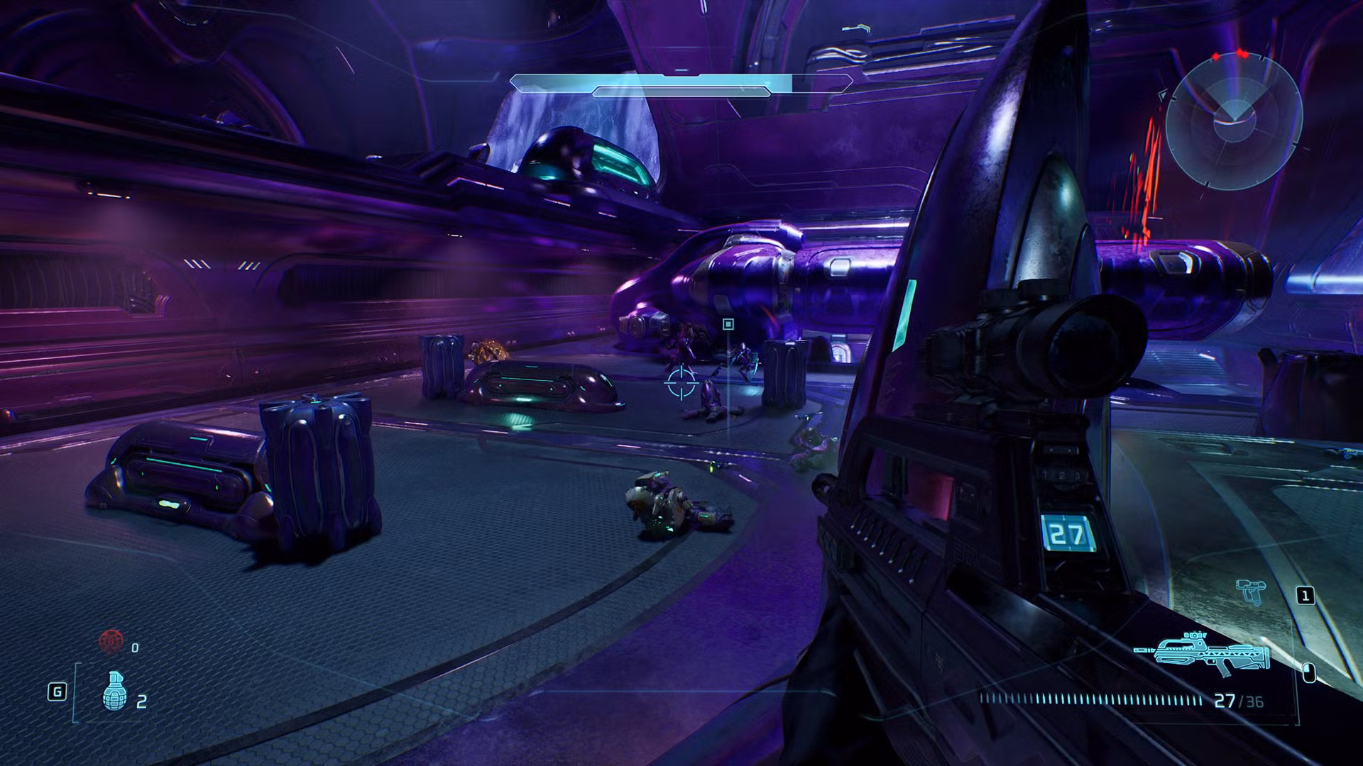 Covenant ship interior during Halo: Campaign Evolved’s bonus mission