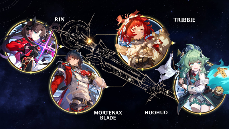 Rin Tohsaka Mortenax Blade Tribbie Huohuo team composition in Honkai Star Rail