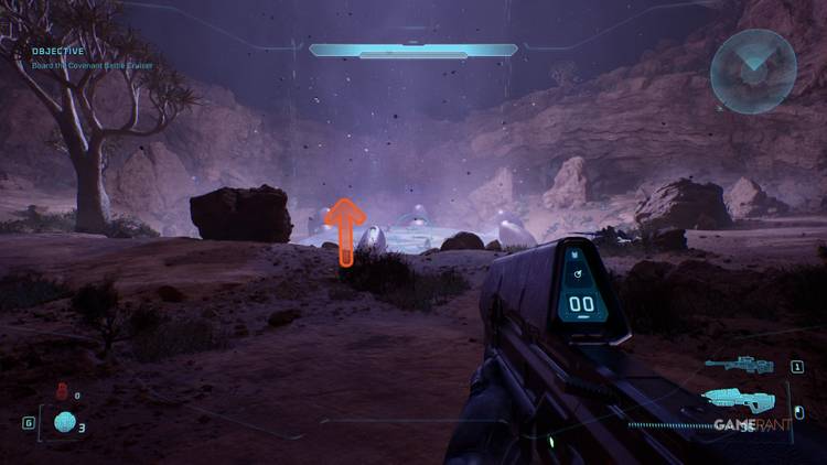 Endurance Spec skull platforming sequence on purple pillars
