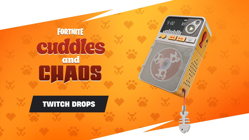 Fortnite KATS Turntable back bling from the Cuddles and Chaos event
