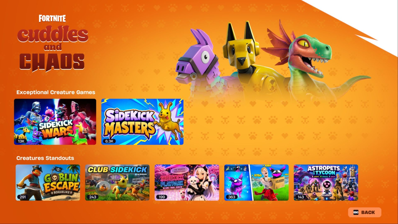 Fortnite Cuddles and Chaos category page