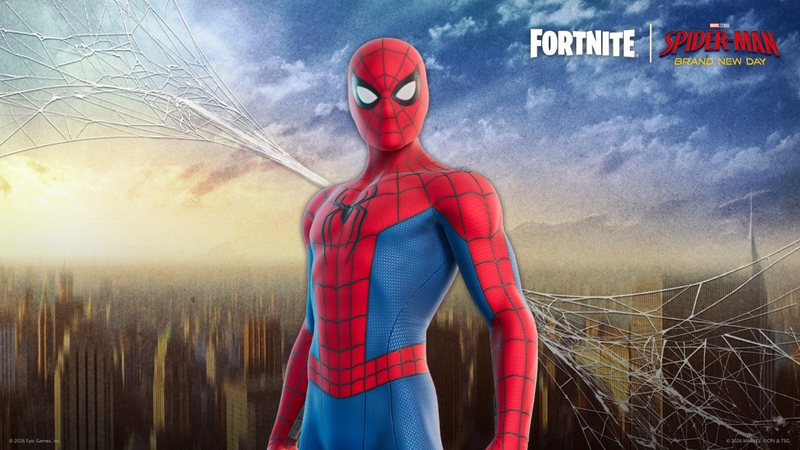 Fortnite Adds Spider-Man: Brand New Day Suit, Web Shooters & Punisher Skin