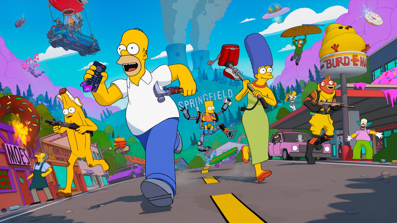 Fortnite Simpsons season artwork