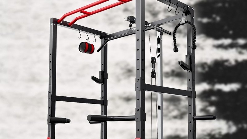SPORTSROYALS Power Cage Drops to $263: Squat Rack, Lat Pulldown & Dip Bar in One Compact Unit