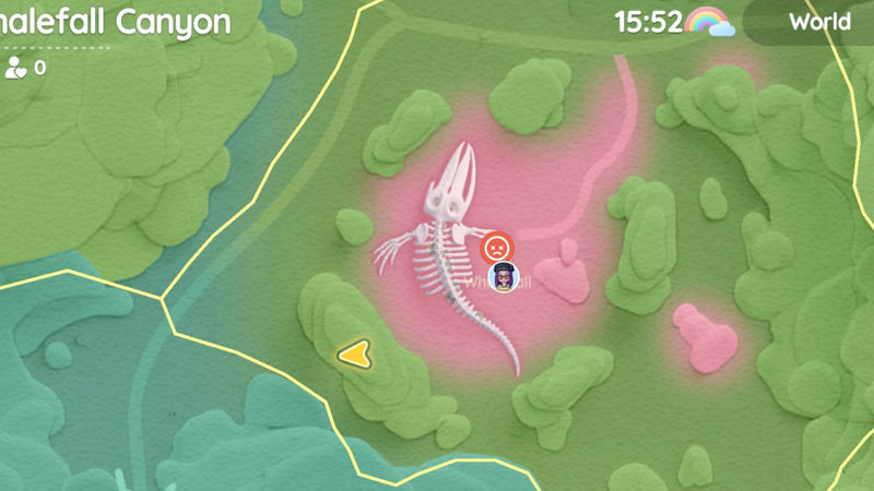 Doris appears under a rainbow in Heartopia