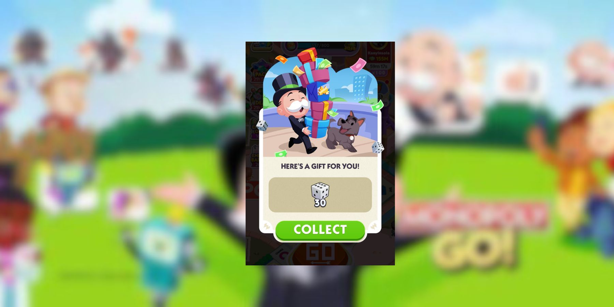 Monopoly GO dice link redemption screen