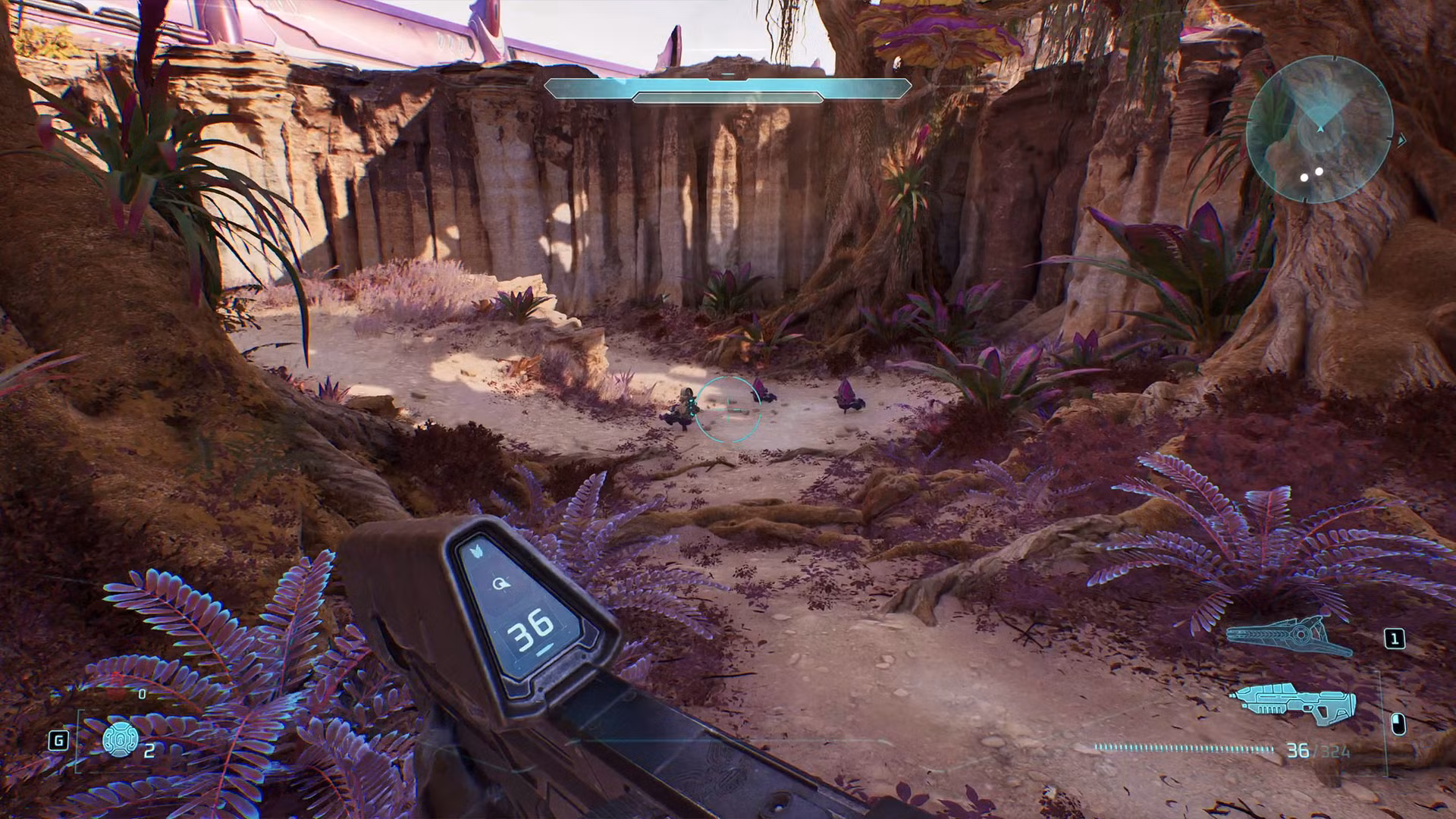 The Most Dangerous Game canyon area in Halo: Campaign Evolved