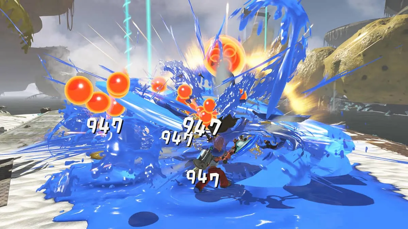 Splatoon Raiders character with gun